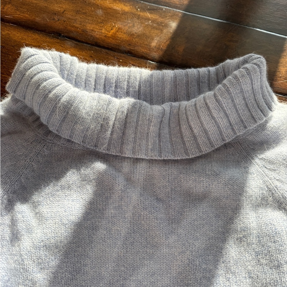 Lavender Angora Turtleneck Sweater-Size Large - Picture 7 of 11